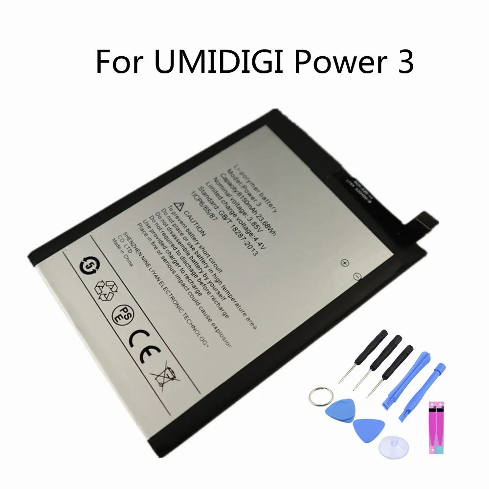 In stock New Original 6150mAh Capacity Battery For UMIDIGI Power 3 Long Standby Time Mobile Phone Replacement Bateria + Tools |
