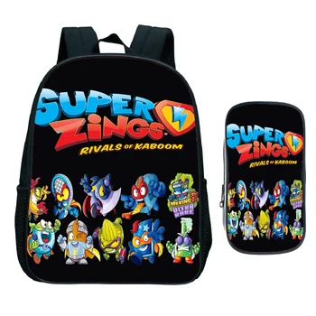 

Popular Casual Child Super Zings Backpack Superzings Primary School Bag Kindergarten Bookbag Kids Gift(2pcs Set/Rucksack+Pen Bag