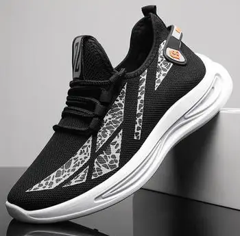 

Running Shoes Men Comfortbale Breathable Male Mesh Lace Up Flat Walking Female