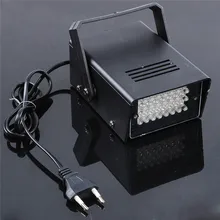 ЕС Plug 24 светодиодный сценический свет управляемый DJ стробоскоп огни Дискотека вечерние KTV стробоскоп белые сценические световые эффекты AC 220V 3W