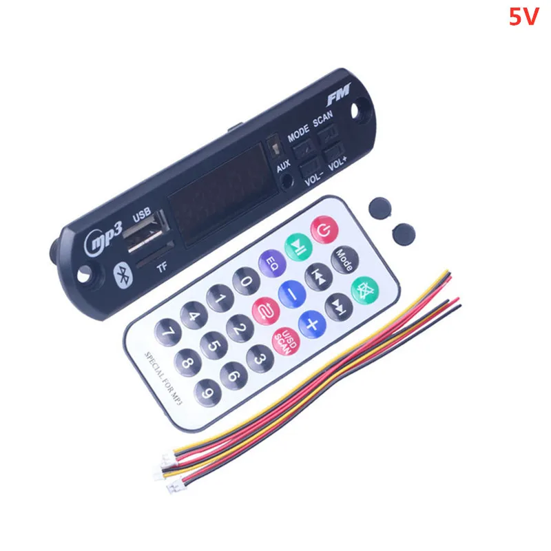 5V VICFINE цветной экран 12V MP3 WMA Беспроводной Bluetooth 5,0 декодер доска звуковой модуль USB FM TF AUX вход без усилителя - Цвет: 5V
