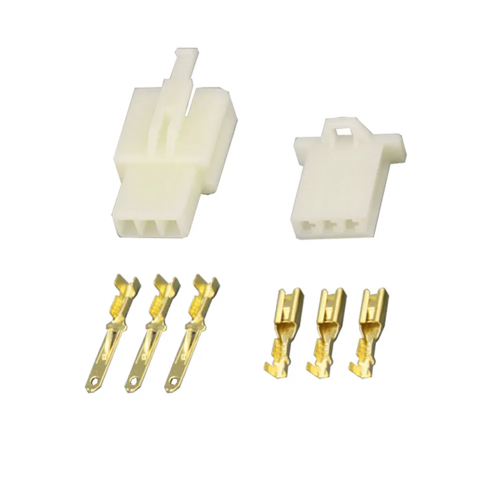 

Free Shipping 5 Sets All New 2.8-3 Pin Electrical Wire Connector Plug Male female Automobile Connector