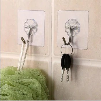 

Anti-skid Hooks Strong Transparent Suction Cup Sucker Wall Hooks Traceless Self Adhesive Nail Type Super Sucker Kitchen supplies