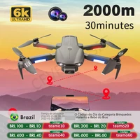 2021 nuovo F9 GPS Drone 6K doppia videocamera HD fotografia aerea professionale motore Brushless quadricottero pieghevole distanza RC 2000M