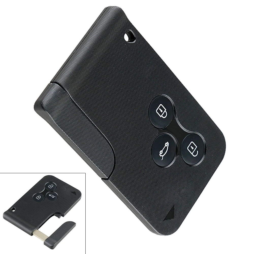 433 МГц 3 кнопки умный дистанционный ключ с ID46 PCF7947 чип и аварийная вставка лезвия карты для Renault Megane Scenic 2003-2008