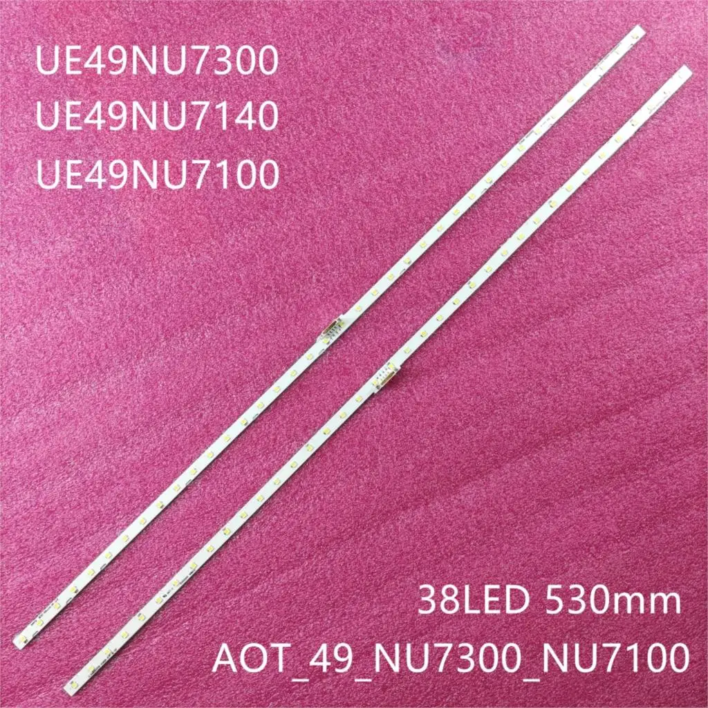 Светодиодный Подсветка полоса 38 лампы для AOT_49_NU7300_NU7100_2X38_3030C_d6t 2d1_19S2P UE49NU7140 UE49NU7100