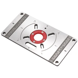 Plaque en aluminium pour routeur, établi de travail sur bois, raboteuse, outil de menuiserie, outils multifonctionnels de menuiserie 