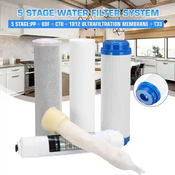 

5 Stage Undersink Drinking Water Filter Cartridge Reverse Osmosis System Replacement PP UFD CTO UM T33 Ultrafiltration Membrane