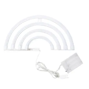 

USB Creative Rainbow Neon Light Cute Colorful Lamp for Wedding Party Home Decor X4YD