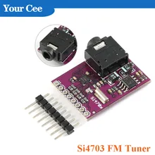 Si4703 fm tuner placa de avaliação sintonizador rádio módulo placa desenvolvimento com 3.5mm fone de ouvido áudio jack