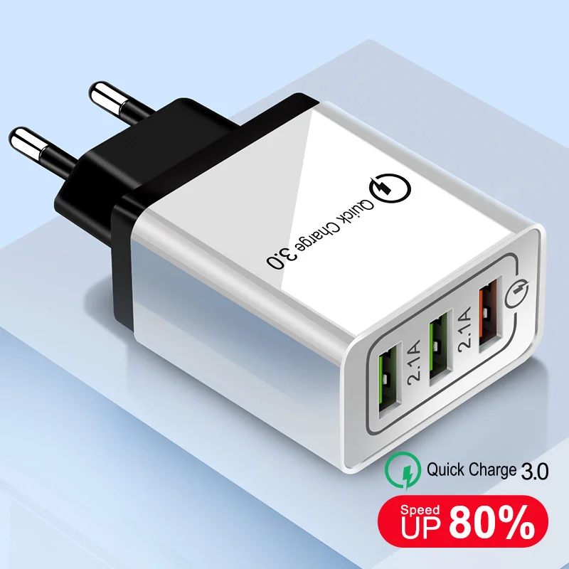 OLAF 18W Quick Charge 3.0 EU US 5V 3A Fast Charging Mobile Phone USB Charger For iphone Huawei Samsung Xiaomi LG Travel | Мобильные