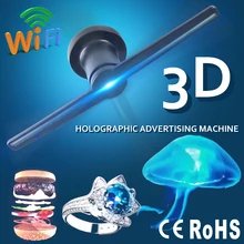 3D Голограмма рекламный дисплей светодиодный вентилятор голографическое изображение 3D светодиодный вентилятор светильник 3d дисплей рекламный логотип светильник украшение