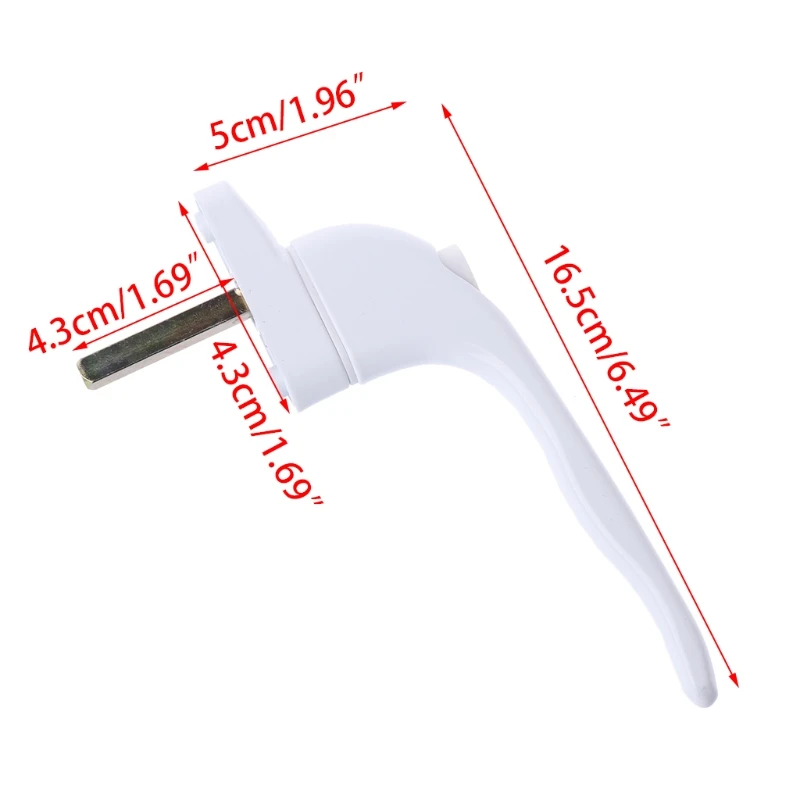 D55F UPVC White Universal Espag Window Handle-Key Locking For Double Glazing
