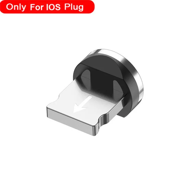 iOS Plug Only Магнитный зарядный кабель Micro USB для iPhone samsung, кабель для быстрой зарядки и передачи данных, Магнитный зарядный кабель usb type C, 1 м, кабель для телефона - Цвет: iOS Plug Only