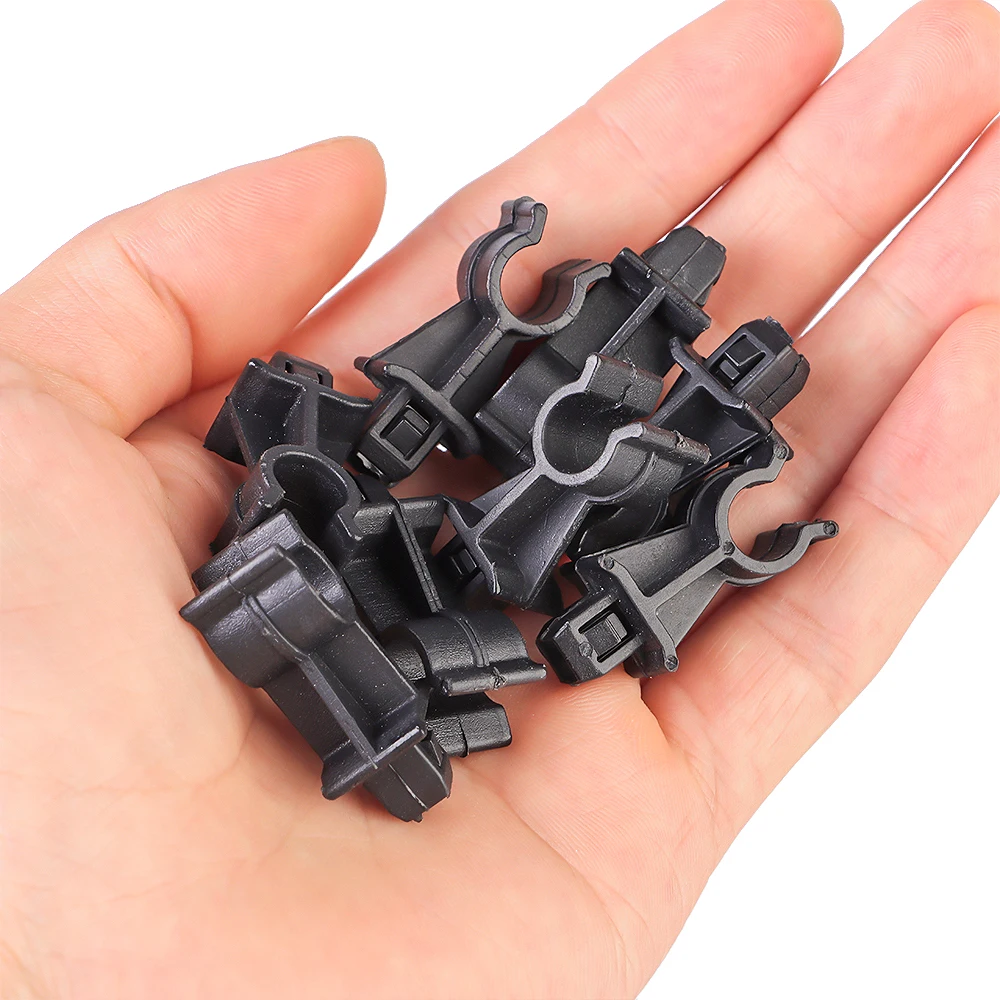 10Pcs/set Bonnet Hood Support Prod Rod Clamp Clip Holder 65722EB300 For Nissan Qashqai Dualis J10 Navara D40 Pathfinder R51 Hood Prop Rod Clip Hood Support Clamp