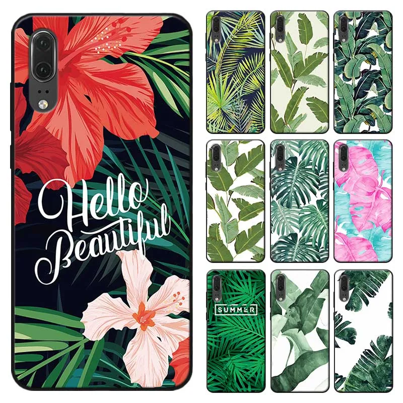 Для huawei mate 30 pro p20 p30 lite 20 Мягкий силиконовый чехол для телефона с листьями дерева |