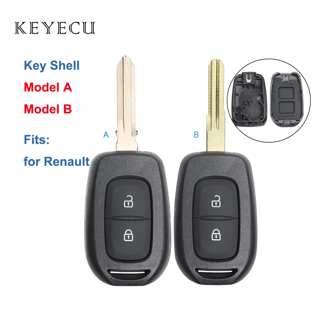 Keyecu запасной Корпус ключа дистанционного управления чехол 2 кнопки для Renault Duster