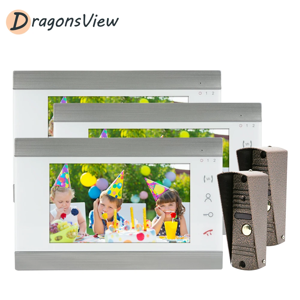 Видеодомофон DragonsView проводной 7 дюймовый видеодомофон для домашней системы