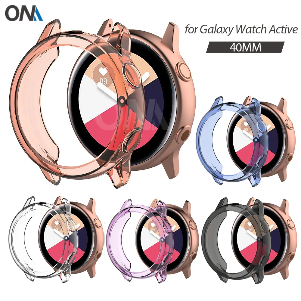 Защитный чехол для Samsung Galaxy watch Active 40 мм тонкий бампер из ТПУ | Электроника