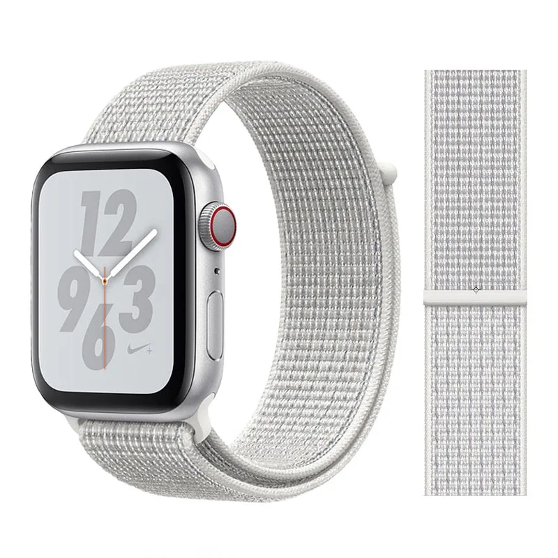 Спортивный ремешок для Apple watch 42 мм 38 мм correa 5 4 44 мм 40 мм Iwatch series 3 2 ремешок для часов браслет дышащие аксессуары - Цвет ремешка: 10-Summit White