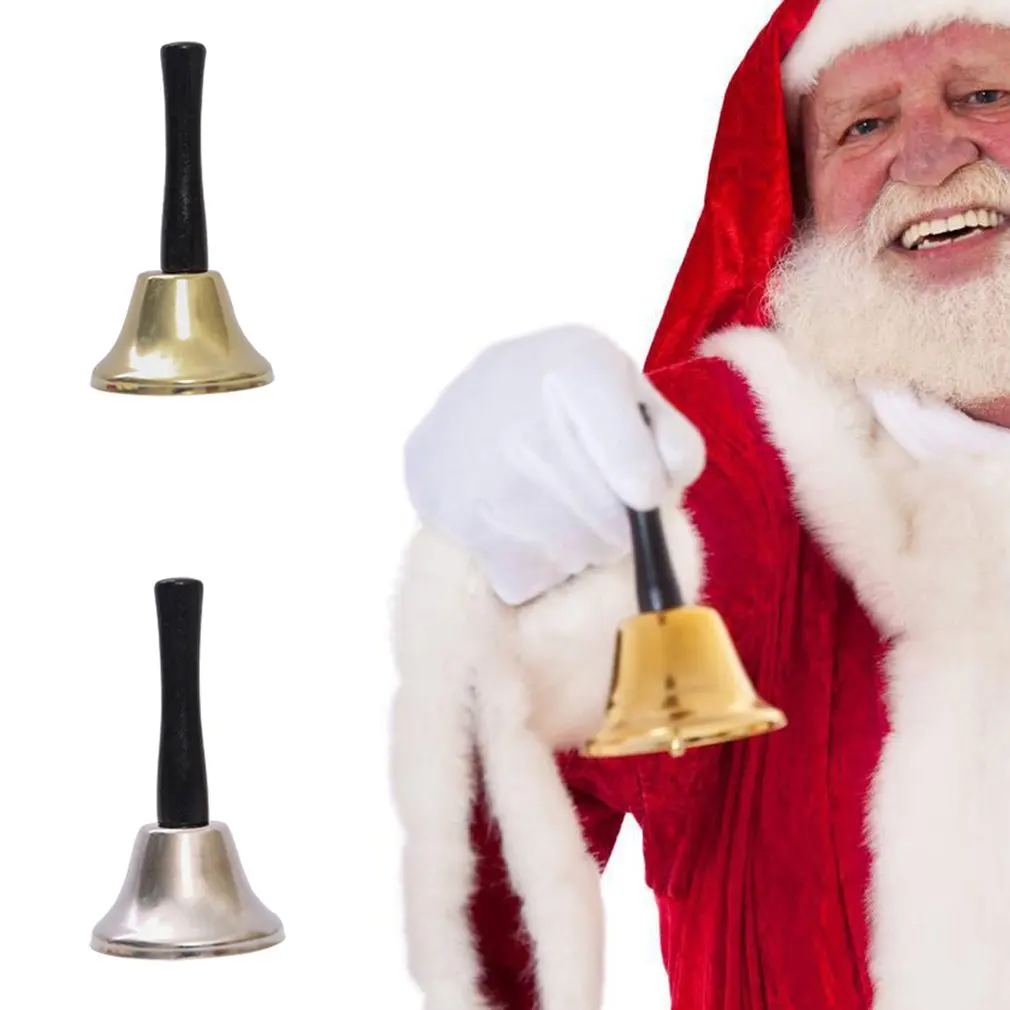 Портативный Санта Клаус погремушки рождественские колокольчики вечерние украшения на год деревянные ручки колокольчики реквизит праздничные принадлежности
