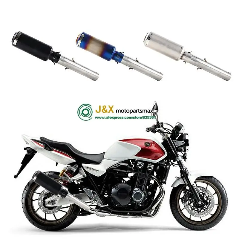 Мотоцикл полный системы глушитель Escape дБ убийца слипоны для Honda CB1300 CB 1300 среднего контакта трубы 2003 до 2013