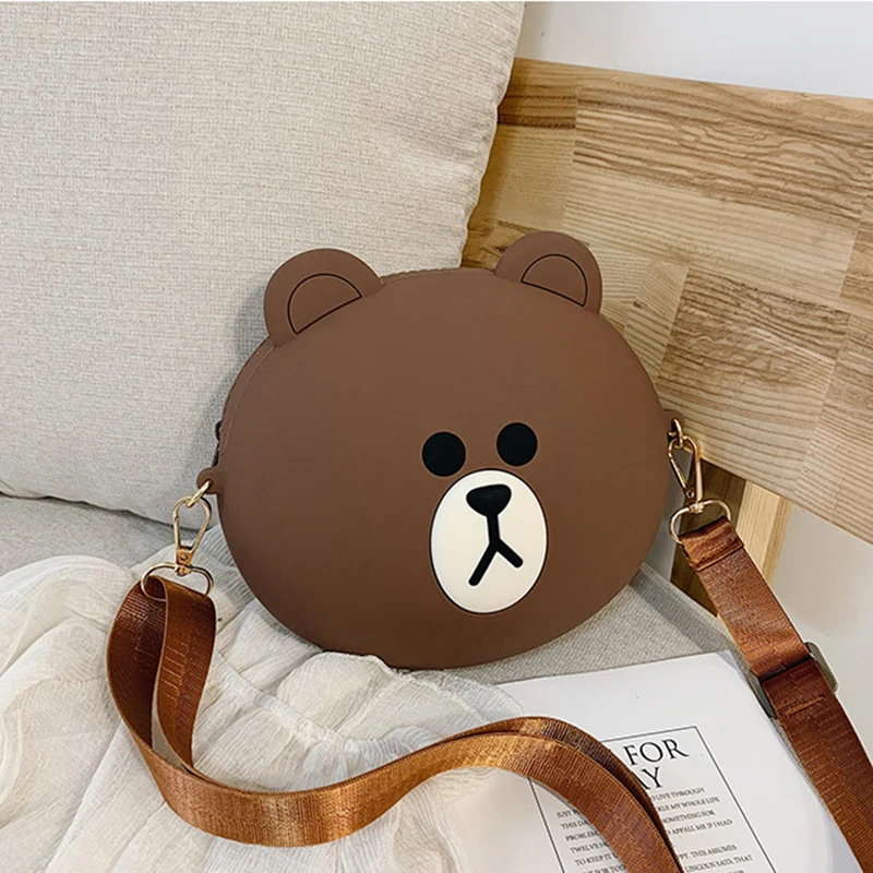 Силиконовые Девушка сумки для принцессы Для женщин сумка для IPhone X Case модный коричневый меховой детский, для мобильного телефона Сумочка День рождения Детская сумочка подарок