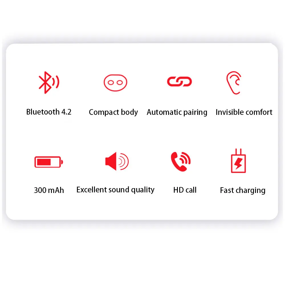A1 A2, Беспроводная стереогарнитура, наушники, мини, Bluetooth, 4,2, Handfree, с микрофоном, для huawei, Xiaomi, Android, всех телефонов