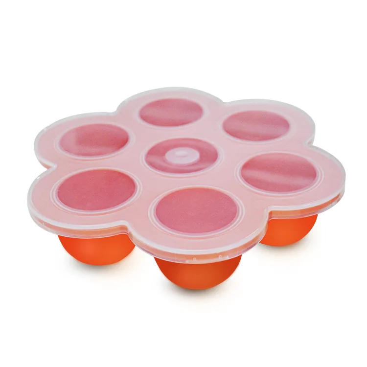 

Export Europe And America Flower-shaped Silicone Ice Tray Large Size 7 Grid Flower-shaped Edible Silicon Ice Making Mould Ice Ma