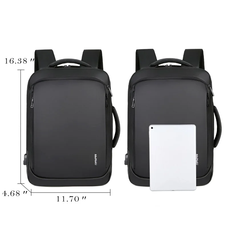 Puimentiua черный рюкзак для ноутбука мужские рюкзаки бизнес ноутбук Mochila водонепроницаемый рюкзак usb зарядка дорожные сумки