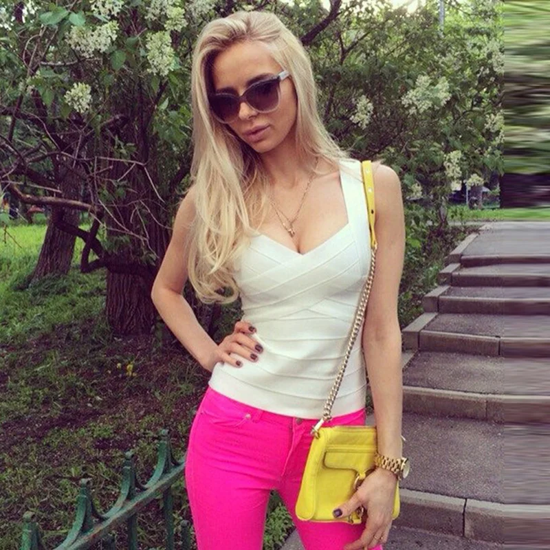 Beateen-2019-New-Sexy-Women-s-Elastic-Bandage-Tops-Stretch-V-Neck-Tight-Lady-Camis-Vest