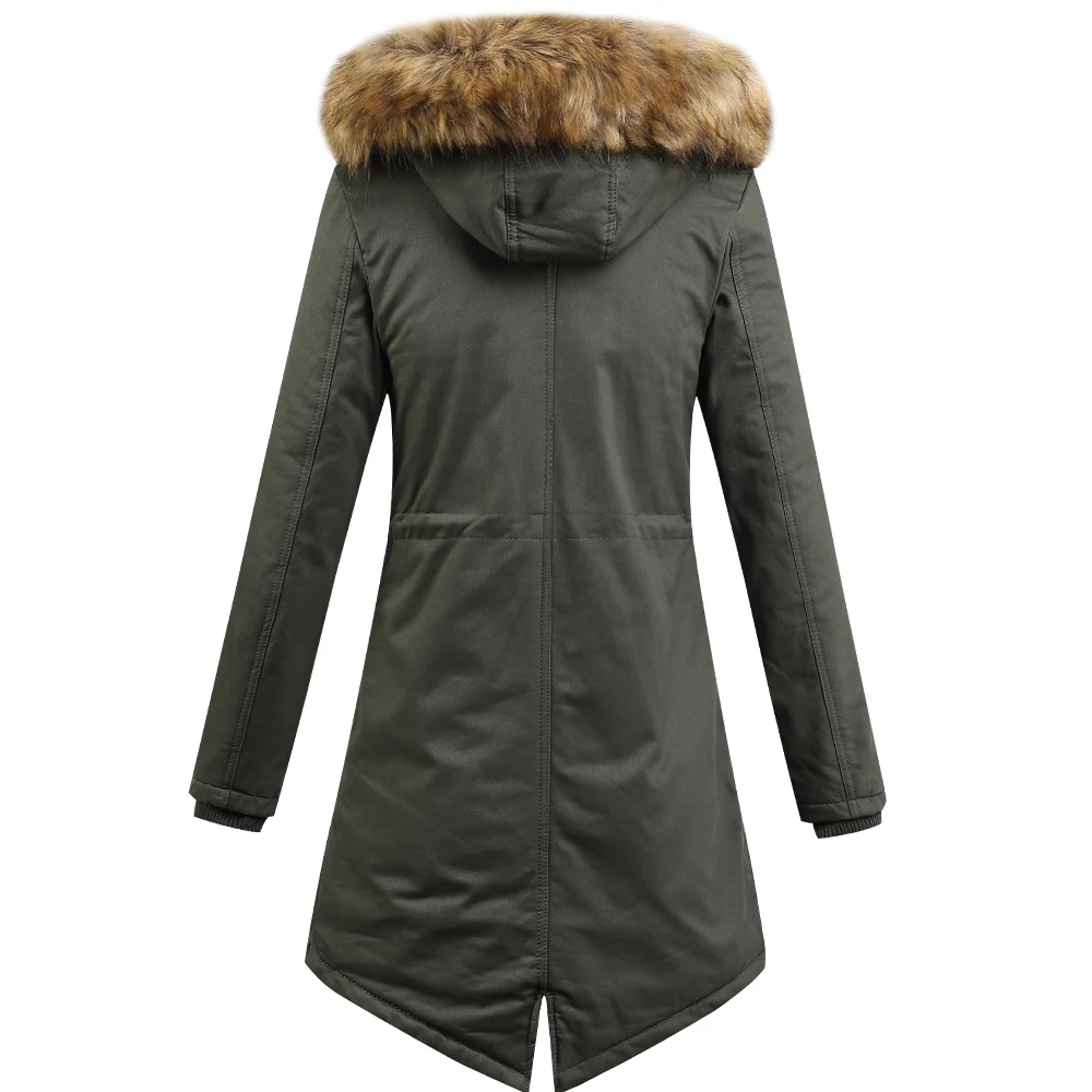 Goede Winter jas vrouw lange Parka vrouwen bont thermische dikker hoodies windbreaker hooded bontkraag bovenkleding stree stijl jas vrouwen