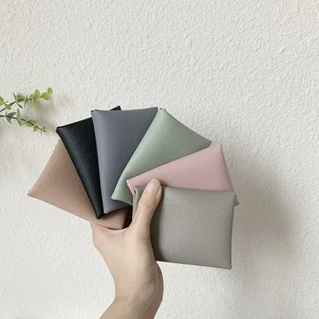 

Fashion Women Mini Ultra-thin Wallet Female Card Holder Leather Coin Purse Driving License Case Six Colors