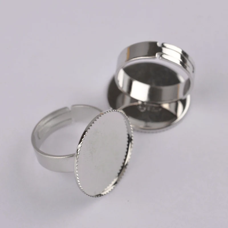 Кольцо с круглой оправой пустое кольцо кабошоном основа фурнитура для