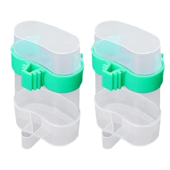 

2 Pcs Automatic Bird Waterer Pet Bird Food Feeder Birds Clear Dispenser Feed Farming Equipment