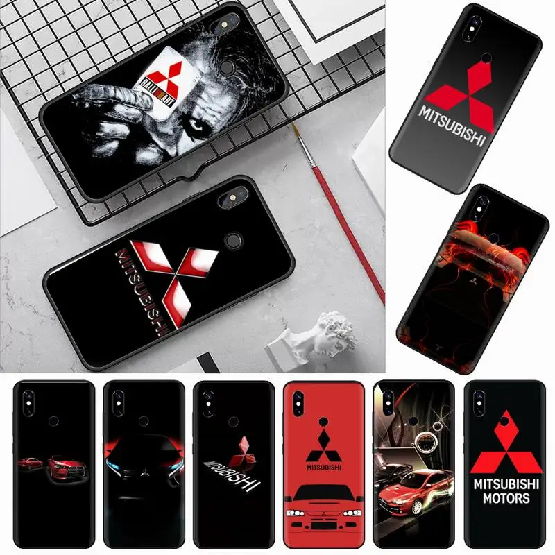 

Mitsubishi car logo Soft black Phone Case For Xiaomi Redmi 7 8 9t a3 9se k20 mi8 max3 lite 9 note 9s 10 pro