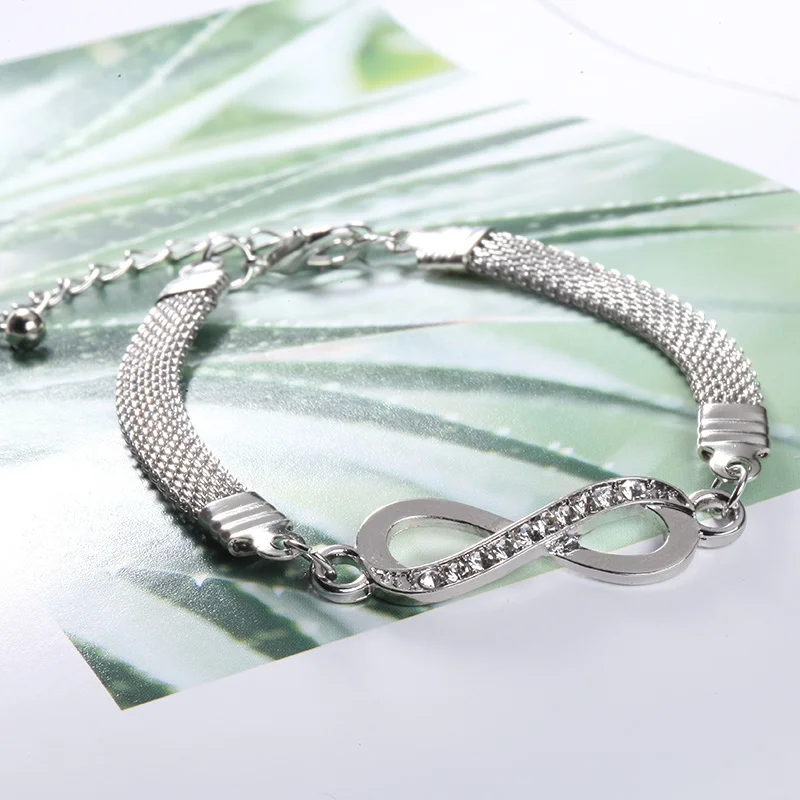 Парные браслеты на заказ мужские для женщин Бесконечная любовь из нержавеющей