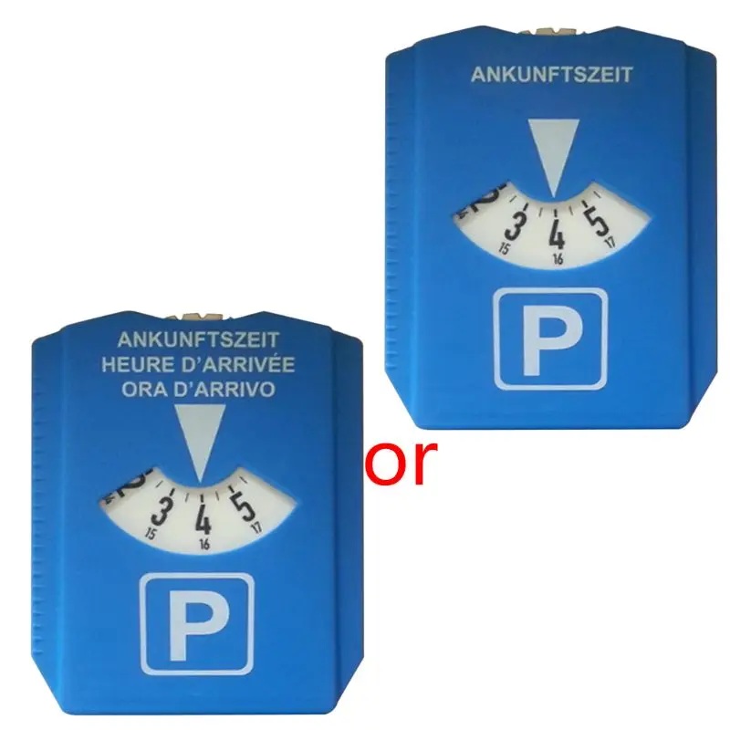

Car Parking Disc Timer Clock Arrival Time Display Blue Plastic Parking Time Tools Portable Car Parking Timer Clock