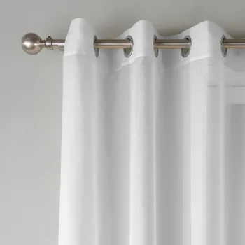 

Tulle Screens, Living Room Balcony Screens, Household Items, Solid Color Tulle Curtains With 8 Buckles, Perforated Curtains