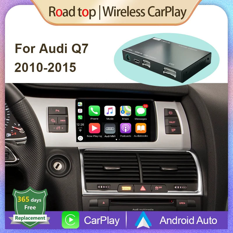 Wireless Apple CarPlay Android Auto Decoder for Audi Q7 2010-2015 with Mirror Link AirPlay Car Play USB HDMI Rear Camera BT | Автомобили и