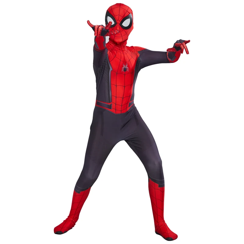 Spiderman Far From Home Costume Cosplay Peter Parker Zentai Suit Superhero Bodysuit Jumpsuit Halloween Costume For