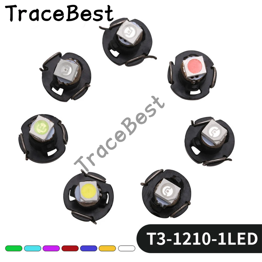 4 шт. белые приборсветильник лампы T3 1210 1SMD 12 В|Сигнальная лампа| |
