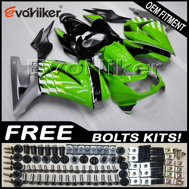 Изготовленный На Заказ обтекатель для ZX250R EX250 2008 2009 2010 2011 2012 ABS двигателя панели тела комплект инъекций плесень оранжевый+ подарки - Цвет: C