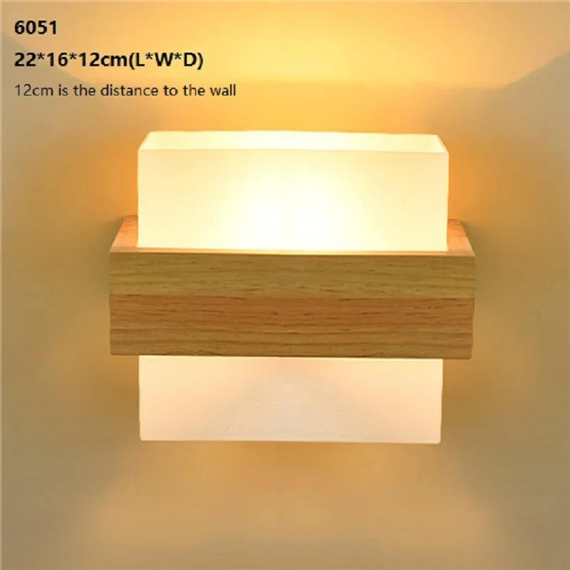 Настенная лампа из цельной древесины японский Стиль Гостиная Обеденная