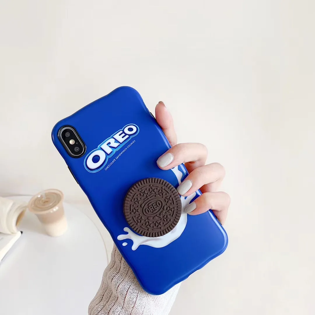 Супер звезда Oreo Milk 3D милое шоколадное печенье чехол для телефона iPhone 11 Pro X XR XS MAX 8 7 6 6s Plus волна силиконовый мягкий чехол