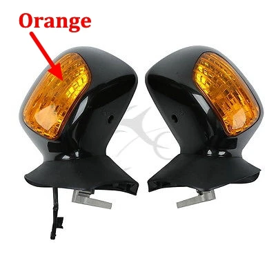 Черный зеркальный сигнальный объектив заднего вида для Honda Goldwing GL1800 2001-2011