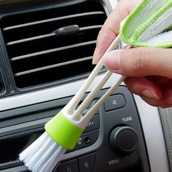 

Practical Household Clean Tools Double Slider Car Air Conditioning Outlet Clean Brush Window Blinds Keyboard Cleaner Brush