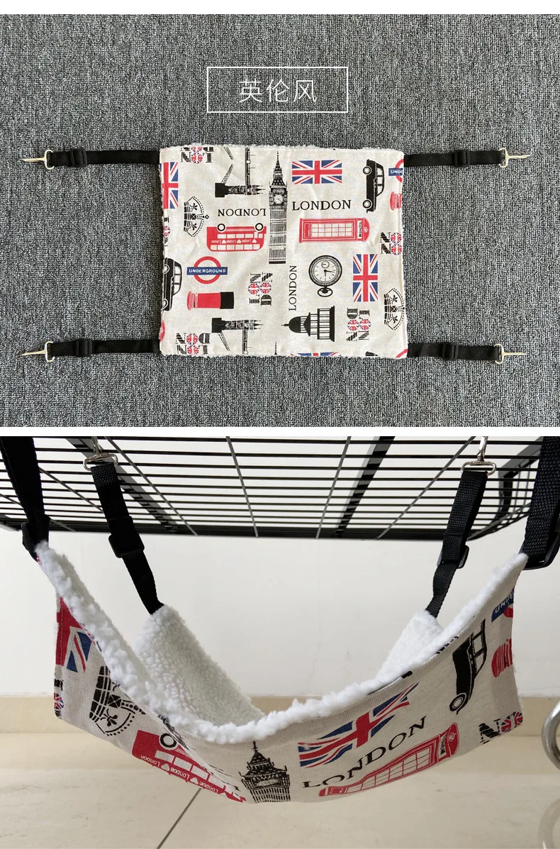Cat Hammock Bed Pet Cage Hammock, Hanging Soft Pet Bed for Kitten Ferret Puppy or Small Pet