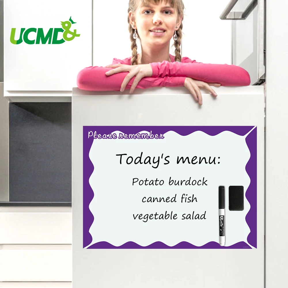 Flexible Drawing Toys Fridge Magnets Whiteboard Waterproof Kids Writing Message Boards Magnetic Refrigerator Memo Pad A4 Size