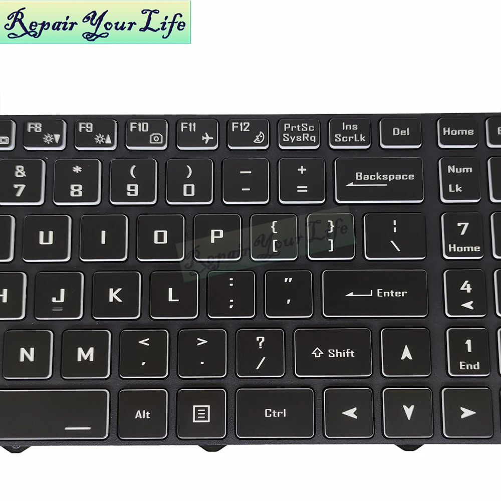 Russo Inglês Teclado Portátil Backlit Teclados para Gigabyte a7 x1 Aorus sb Sb7us1130sh Jogos Notebook Eua ru Backlight - Imagem 2